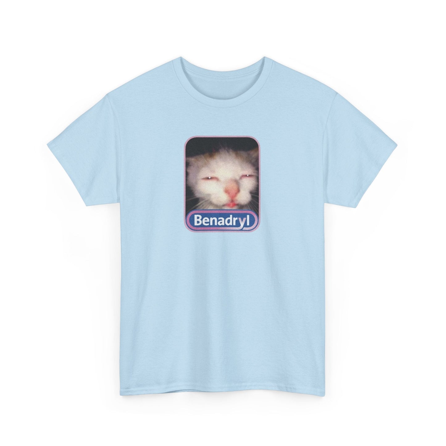 Benadryl Meme Cat T-Shirt – Funny Cat Meme Shirt for Internet Humor Fans