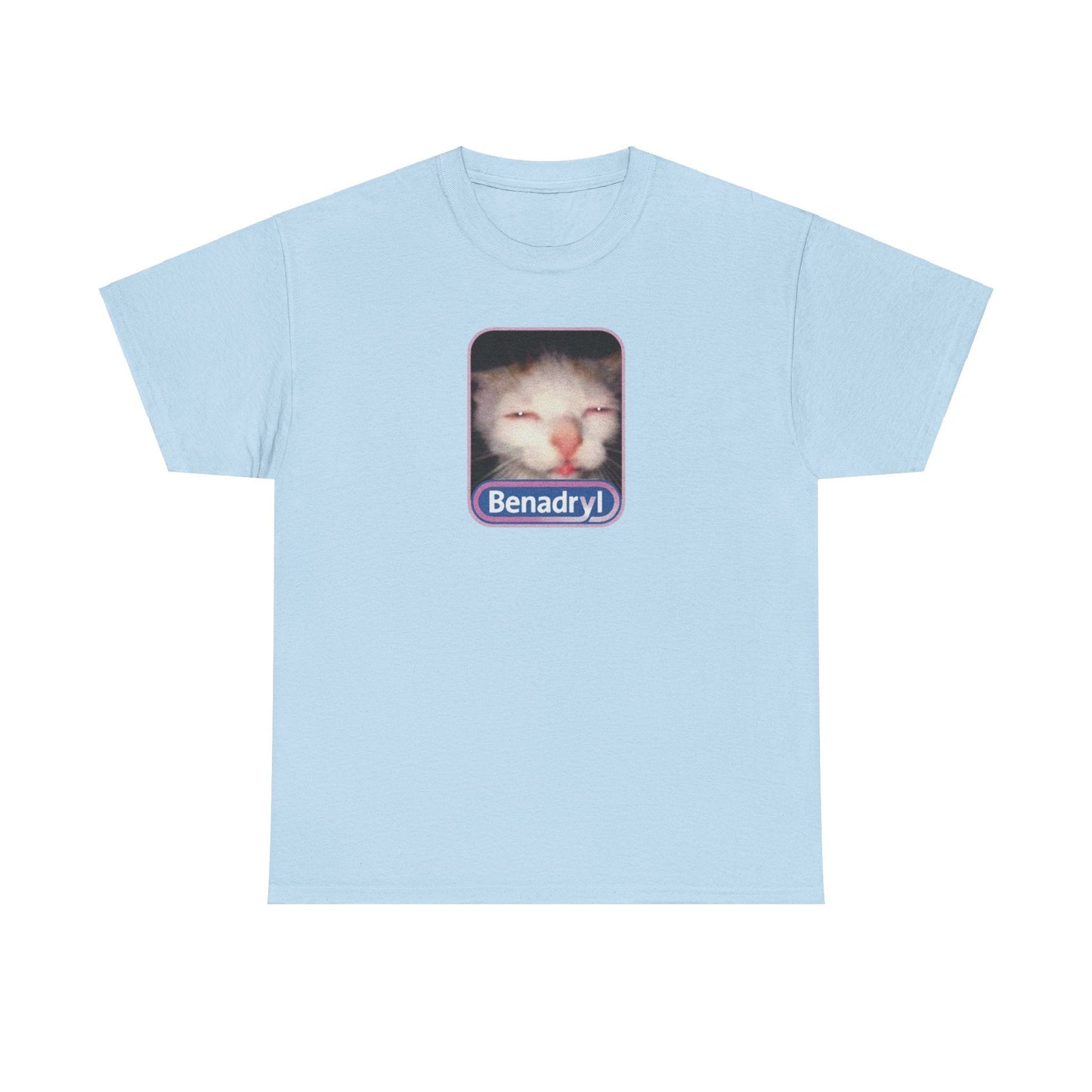 Benadryl Meme Cat T-Shirt – Funny Cat Meme Shirt for Internet Humor Fans