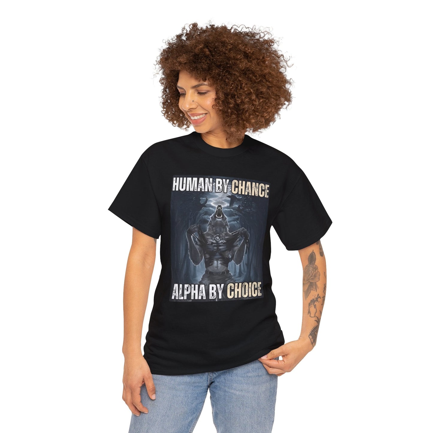 Human By Chance, Alpha By Choice Funny Meme Shirt – Bold Statement Tee for Humor Fans