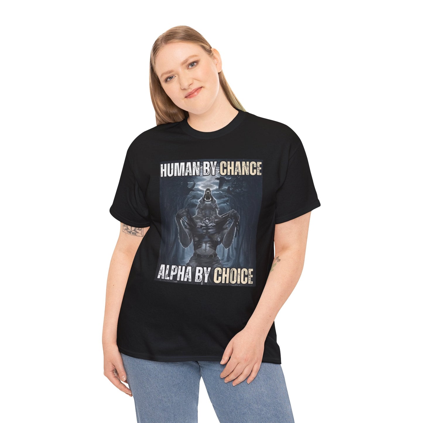 Human By Chance, Alpha By Choice Funny Meme Shirt – Bold Statement Tee for Humor Fans