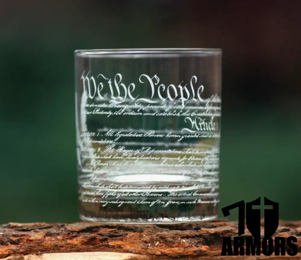 WE THE PEOPLE WHISKEY GLASS